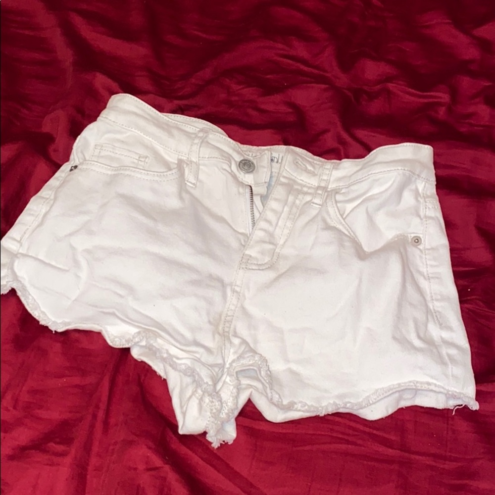White Jean shorts